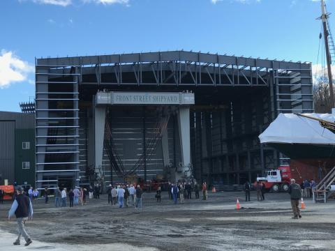 Front Street's new 22,000 square foot building with room for a massive boat lift