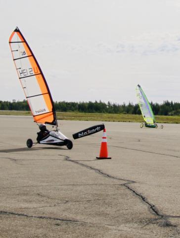 Ice boaters start racing early; compete on land, instead of a frozen lake